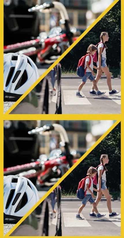 Cyclist and pedestrians in a Massachusetts crosswalk